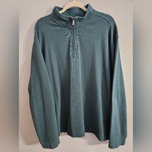 Men's Van Heusen Quarter-Zip Pullover, Green, XXL